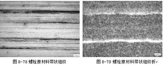 螺栓原材料帶狀組織，螺栓原材料帶狀組織析