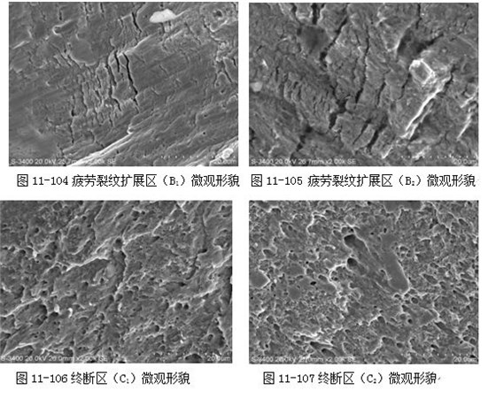 圖11-106終斷區(qū)（C1）微觀形貌 圖11-107終斷區(qū)（C2）微觀形貌