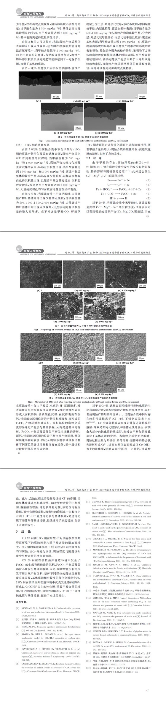 高溫高壓下２０鋼和１３Cr鋼在不同含量第四頁