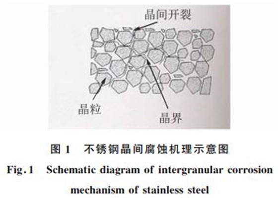 圖1 不銹鋼晶間腐蝕機(jī)理示意圖