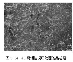 45鋼螺栓調(diào)質(zhì)處理的晶粒度