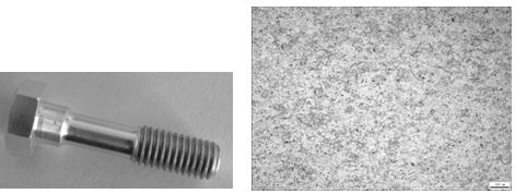 螺栓形貌實物形貌 圖6-63 7075螺栓半成品未熱處理金相組織