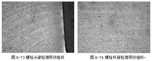 螺栓頭部輕微帶狀組織 螺栓桿部輕微帶狀組織